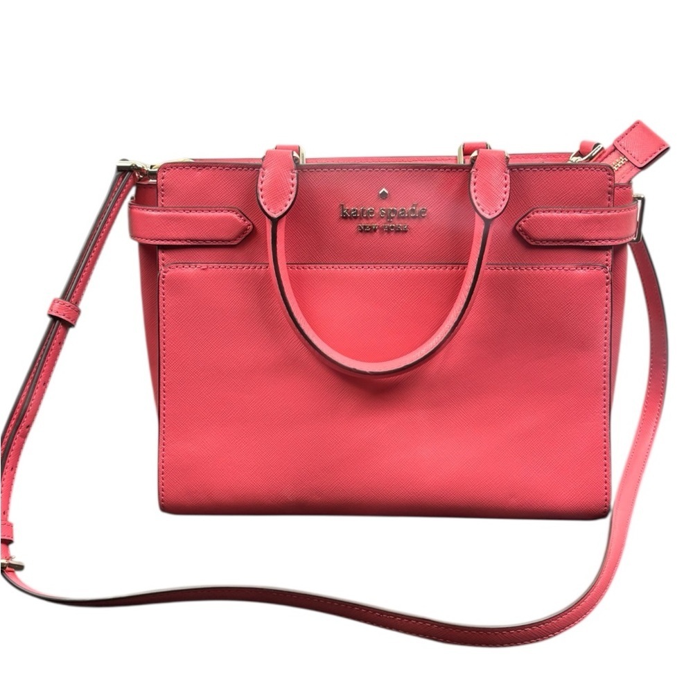 Kate Spade Staci Medium Satchel Purse Fuchsia Pink Crossbody Top Handle